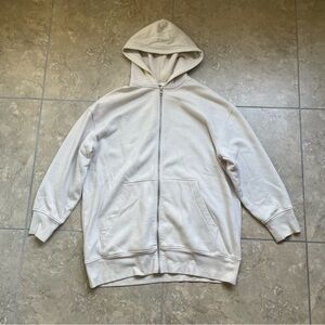 H&M Hooded Jacket - Light Beige Fleece-Lined Hoodie